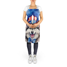 Load image into Gallery viewer, Alaskan Malamute Patriotic American Apron – Artist-Designed Kitchen, BBQ &amp; Craft Apron