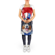 Load image into Gallery viewer, Australian Shepherd Patriotic American Apron – Artist-Designed Kitchen, BBQ &amp; Craft Apron