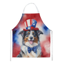 Load image into Gallery viewer, Australian Shepherd Patriotic American Apron – Artist-Designed Kitchen, BBQ &amp; Craft Apron