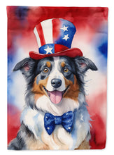 Load image into Gallery viewer, Australian Shepherd Patriotic American House Flag