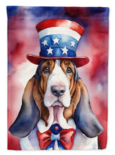 Load image into Gallery viewer, Basset Hound Patriotic American House Flag
