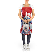 Load image into Gallery viewer, Bedlington Terrier Patriotic American Apron – Artist-Designed Kitchen, BBQ &amp; Craft Apron