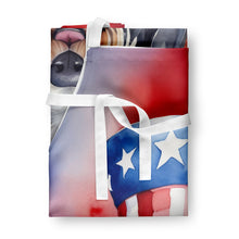 Load image into Gallery viewer, Bergamasco Sheepdog Patriotic American Apron – Artist-Designed Kitchen, BBQ &amp; Craft Apron
