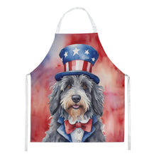 Load image into Gallery viewer, Bergamasco Sheepdog Patriotic American Apron – Artist-Designed Kitchen, BBQ &amp; Craft Apron