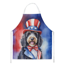Load image into Gallery viewer, Bernedoodle Patriotic American Apron – Artist-Designed Kitchen, BBQ &amp; Craft Apron