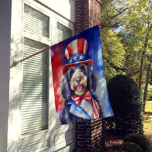 Load image into Gallery viewer, Bernedoodle Patriotic American House Flag
