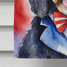 Load image into Gallery viewer, Bernedoodle Patriotic American House Flag