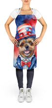 Load image into Gallery viewer, Border Terrier Patriotic American Apron – Artist-Designed Kitchen, BBQ &amp; Craft Apron