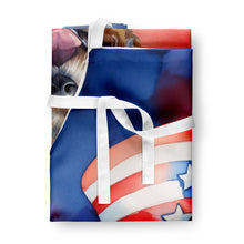 Load image into Gallery viewer, Border Terrier Patriotic American Apron – Artist-Designed Kitchen, BBQ &amp; Craft Apron