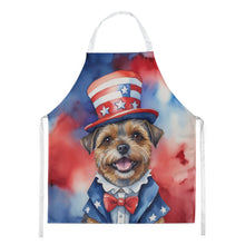 Load image into Gallery viewer, Border Terrier Patriotic American Apron – Artist-Designed Kitchen, BBQ &amp; Craft Apron