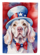 Load image into Gallery viewer, Clumber Spaniel Patriotic American House Flag