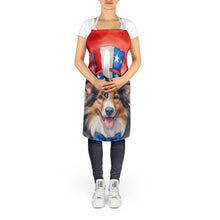 Load image into Gallery viewer, Collie Patriotic American Apron – Artist-Designed Kitchen, BBQ &amp; Craft Apron