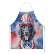 Load image into Gallery viewer, Curly-Coated Retriever Patriotic American Apron – Artist-Designed Kitchen, BBQ &amp; Craft Apron
