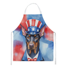 Load image into Gallery viewer, Doberman Pinscher Patriotic American Apron – Artist-Designed Kitchen, BBQ &amp; Craft Apron