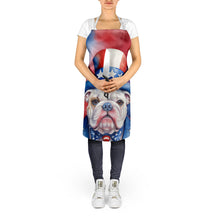 Load image into Gallery viewer, English Bulldog Patriotic American Apron – Artist-Designed Kitchen, BBQ &amp; Craft Apron