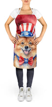 Load image into Gallery viewer, Finnish Spitz Patriotic American Apron – Artist-Designed Kitchen, BBQ &amp; Craft Apron