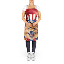Load image into Gallery viewer, Finnish Spitz Patriotic American Apron – Artist-Designed Kitchen, BBQ &amp; Craft Apron