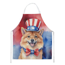 Load image into Gallery viewer, Finnish Spitz Patriotic American Apron – Artist-Designed Kitchen, BBQ &amp; Craft Apron