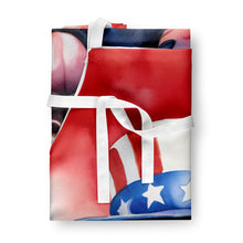 Load image into Gallery viewer, Flat-Coated Retriever Patriotic American Apron – Artist-Designed Kitchen, BBQ &amp; Craft Apron