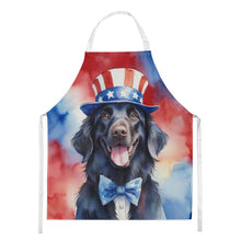 Load image into Gallery viewer, Flat-Coated Retriever Patriotic American Apron – Artist-Designed Kitchen, BBQ &amp; Craft Apron