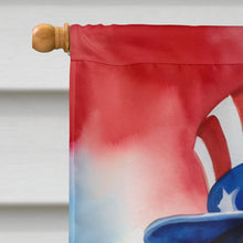 Load image into Gallery viewer, Flat-Coated Retriever Patriotic American House Flag