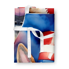 Load image into Gallery viewer, German Shepherd Patriotic American Apron – Artist-Designed Kitchen, BBQ &amp; Craft Apron