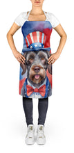 Load image into Gallery viewer, German Wirehaired Pointer Patriotic American Apron – Artist-Designed Kitchen, BBQ &amp; Craft Apron