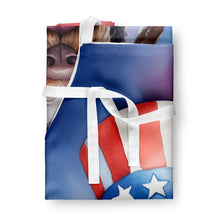 Load image into Gallery viewer, German Wirehaired Pointer Patriotic American Apron – Artist-Designed Kitchen, BBQ &amp; Craft Apron