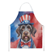 Load image into Gallery viewer, German Wirehaired Pointer Patriotic American Apron – Artist-Designed Kitchen, BBQ &amp; Craft Apron