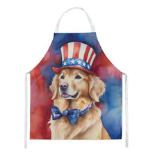 Load image into Gallery viewer, Golden Retriever Patriotic American Apron – Artist-Designed Kitchen, BBQ &amp; Craft Apron