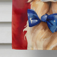 Load image into Gallery viewer, Golden Retriever Patriotic American House Flag