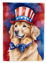 Load image into Gallery viewer, Golden Retriever Patriotic American House Flag