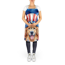 Load image into Gallery viewer, Golden Retriever Patriotic American Apron – Artist-Designed Kitchen, BBQ &amp; Craft Apron