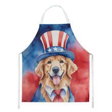Load image into Gallery viewer, Golden Retriever Patriotic American Apron – Artist-Designed Kitchen, BBQ &amp; Craft Apron