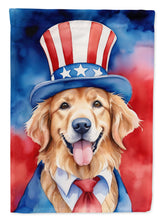 Load image into Gallery viewer, Golden Retriever Patriotic American House Flag