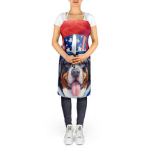 Load image into Gallery viewer, Greater Swiss Mountain Dog Patriotic American Apron – Artist-Designed Kitchen, BBQ &amp; Craft Apron