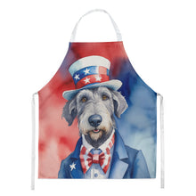 Load image into Gallery viewer, Irish Wolfhound Patriotic American Apron – Artist-Designed Kitchen, BBQ &amp; Craft Apron