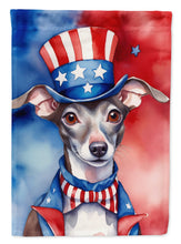 Load image into Gallery viewer, Italian Greyhound Patriotic American House Flag