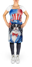 Load image into Gallery viewer, Japanese Chin Patriotic American Apron – Artist-Designed Kitchen, BBQ &amp; Craft Apron