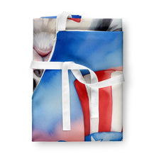 Load image into Gallery viewer, Japanese Chin Patriotic American Apron – Artist-Designed Kitchen, BBQ &amp; Craft Apron