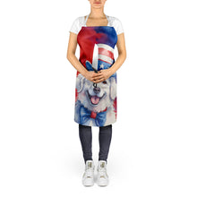 Load image into Gallery viewer, Kuvasz Patriotic American Apron – Artist-Designed Kitchen, BBQ &amp; Craft Apron