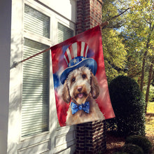 Load image into Gallery viewer, Labradoodle Patriotic American House Flag
