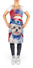 Load image into Gallery viewer, Maltese Patriotic American Apron – Artist-Designed Kitchen, BBQ &amp; Craft Apron