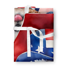 Load image into Gallery viewer, Maltipoo Patriotic American Apron – Artist-Designed Kitchen, BBQ &amp; Craft Apron