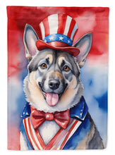 Load image into Gallery viewer, Norwegian Elkhound Patriotic American House Flag