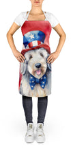 Load image into Gallery viewer, Old English Sheepdog Patriotic American Apron – Artist-Designed Kitchen, BBQ &amp; Craft Apron