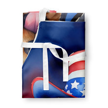 Load image into Gallery viewer, Otterhound Patriotic American Apron – Artist-Designed Kitchen, BBQ &amp; Craft Apron
