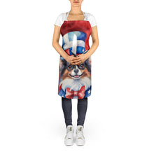 Load image into Gallery viewer, Papillon Patriotic American Apron – Artist-Designed Kitchen, BBQ &amp; Craft Apron