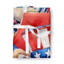 Load image into Gallery viewer, Pomeranian Patriotic American Apron – Artist-Designed Kitchen, BBQ &amp; Craft Apron