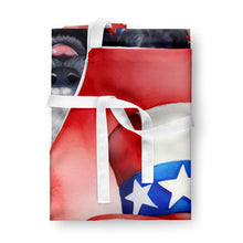 Load image into Gallery viewer, Black Poodle Patriotic American Apron – Artist-Designed Kitchen, BBQ &amp; Craft Apron